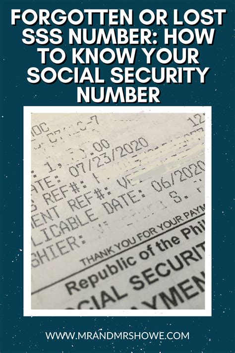forgot sss number|forgotten social security number.